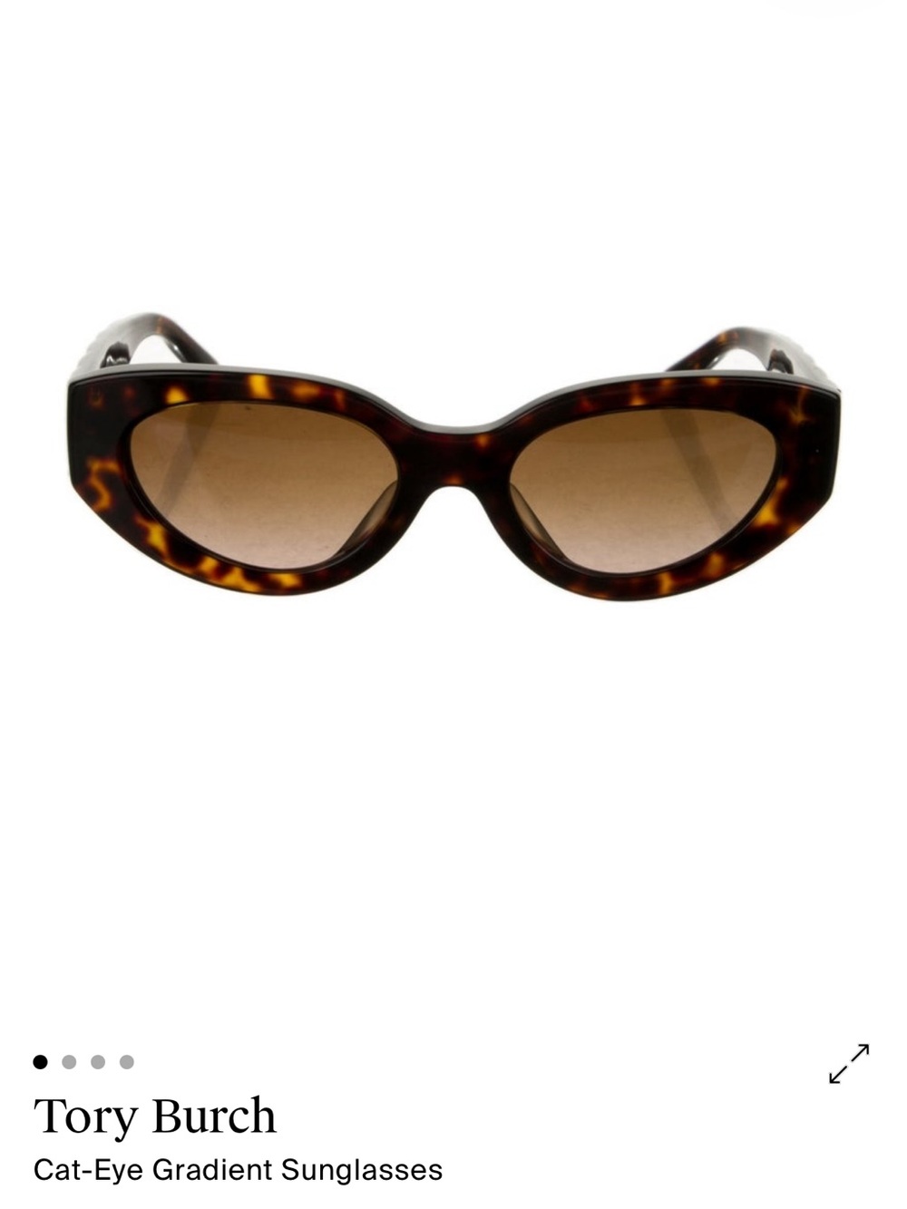 Tory Burch Tortoise Cat-Eye Sunglasses with Brown Gradient Lenses